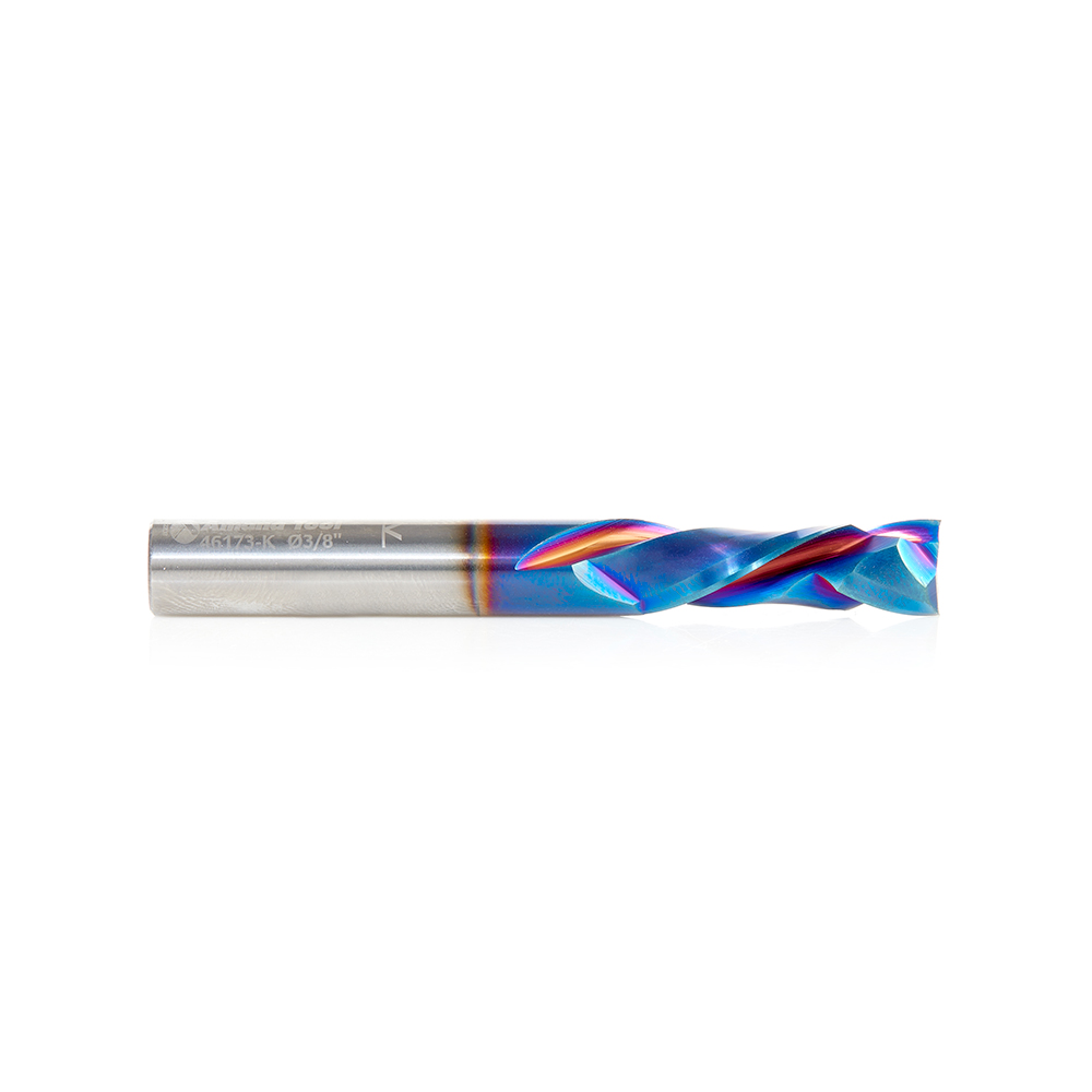 Amana 46173-K CNC Solid Carbide Spektra, Extreme Tool Life Coated Compression Spiral 3/8 Dia x 1-1/8 x 3/8 Inch Shank