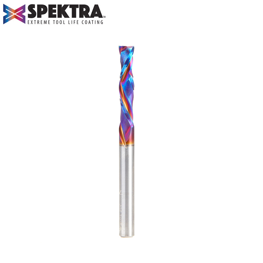 Amana 46177-K CNC Solid Carbide Spektra, Extreme Tool Life Coated Compression Spiral 1/4 Dia x 1-1/4 x 1/4 Shank
