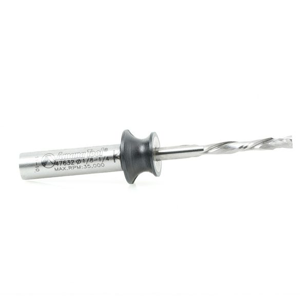 Amana 46184 Solid Carbide Compression 3-Pc. Set Including Two 46180 Compression Bits and One 47632 Router Adapter