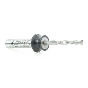Amana 46184 Solid Carbide Compression 3-Pc. Set Including Two 46180 Compression Bits and One 47632 Router Adapter