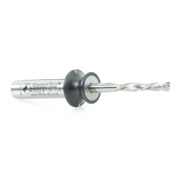 Amana 46184 Solid Carbide Compression 3-Pc. Set Including Two 46180 Compression Bits and One 47632 Router Adapter