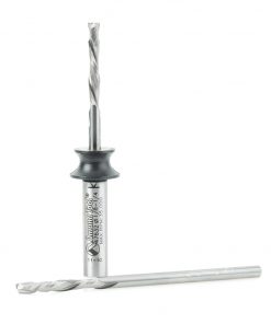 Amana 46184 Solid Carbide Compression 3-Pc. Set Including Two 46180 Compression Bits and One 47632 Router Adapter