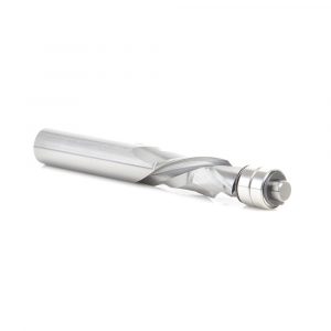 Amana 46192 Solid Carbide Compression Spiral 1/2 Dia x 1-1/4 x 1/2 Inch Shank with Double Ball Bearing