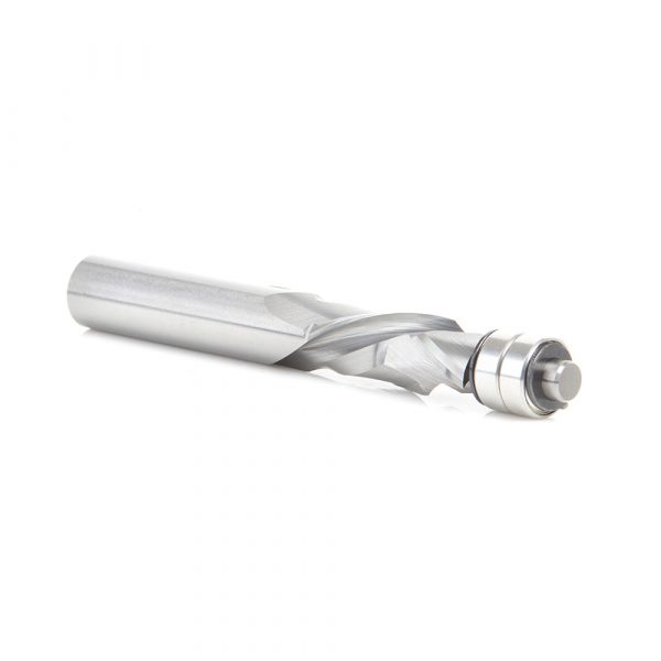 Amana 46192 Solid Carbide Compression Spiral 1/2 Dia x 1-1/4 x 1/2 Inch Shank with Double Ball Bearing