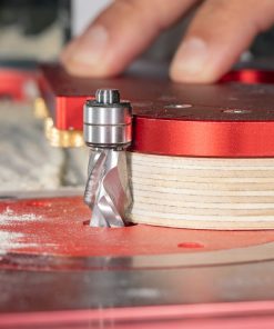 Amana 46192 Solid Carbide Compression Spiral 1/2 Dia x 1-1/4 x 1/2 Inch Shank with Double Ball Bearing