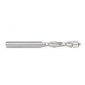 Amana 46197 Solid Carbide UltraTrim Spiral 1/4 Dia x 1 Inch x 1/4 Shank with Double Ball Bearing Up-Cut