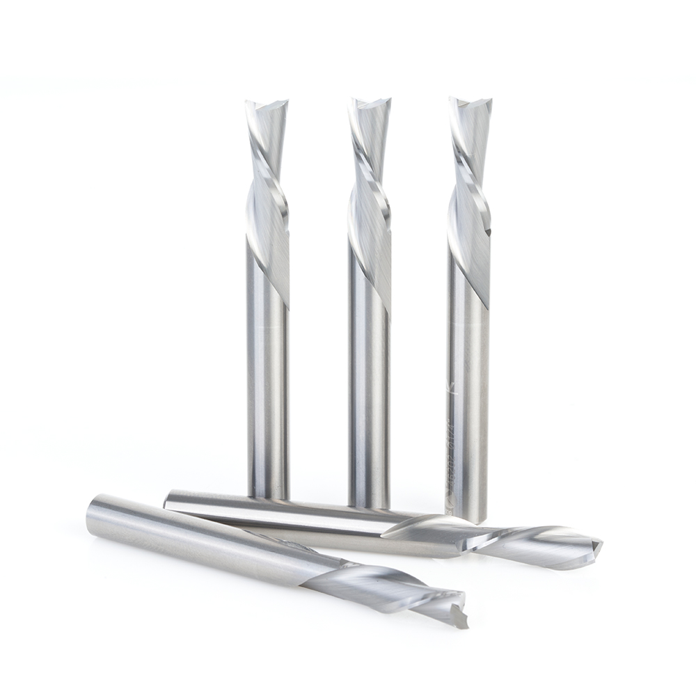 Amana 46202-5 5-Pack Solid Carbide Spiral Plunge 1/4 Dia x 3/4 x 1/4 Inch Shank Down-Cut