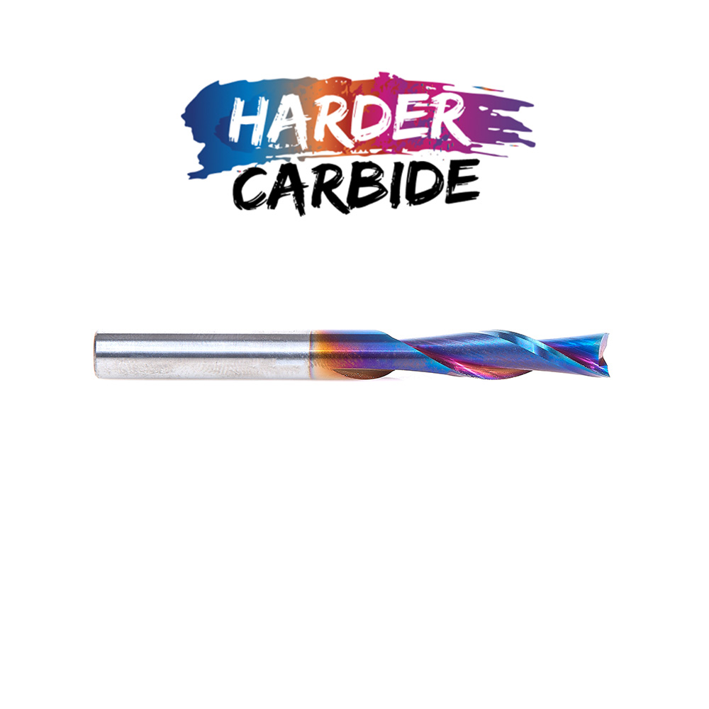 Amana 46202-K-LH Solid Carbide Spektra, Extreme Tool Life Coated Spiral Plunge L/H 1/4 Dia x 3/4 x 1/4 Inch Shank