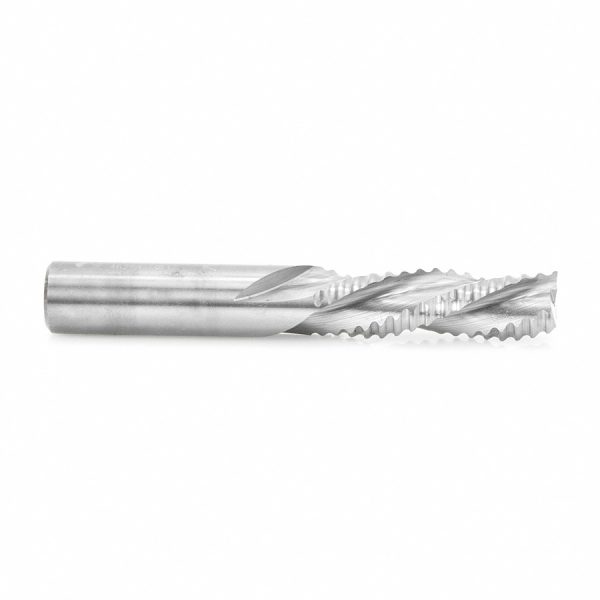 Amana 46224 CNC Solid Carbide Roughing Spiral 3 Flute Chipbreaker 1/2 Dia x 1-5/8 x 1/2 Inch Shank Down-Cut Router Bit
