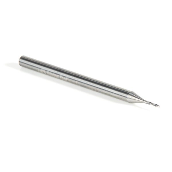 Amana 46229 Solid Carbide Spiral Plunge 1/32 Dia x 1/8 x 1/8 Shank x 2 Inch Long Down-Cut