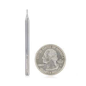 Amana 46231 Solid Carbide Spiral Plunge 3/64 Dia x 1/8 x 1/8 Shank x 2 Inch Long Down-Cut