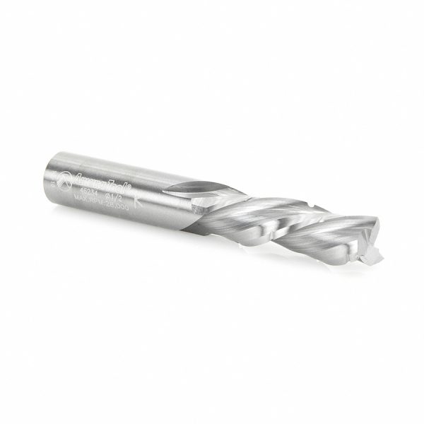 Amana 46234 CNC Solid Carbide Spiral Flute Roughing/Finishing with Chipbreaker 1/2 Dia x 1-5/8 x 1/2 Inch Shank Down-Cut Router Bit