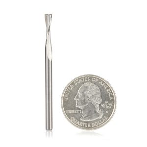 Amana 46240 Solid Carbide Spiral Plunge for Solid Wood 1/8 Dia x 1/2 x 1/8 Shank x 2 Inch Long Up-Cut