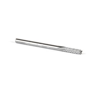 Amana 46260 Solid Carbide CNC Spiral Carbon Graphite & Carbon Fiber Panel Cutting 1/8 Dia x 1/2 x 1/8 Shank x 2 Inch Long Down-Cut Router Bit