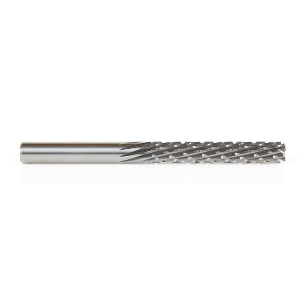 Amana 46265 Solid Carbide CNC Spiral Carbon Graphite & Carbon Fiber Panel Cutting 1/4 Dia x 1-1/2 x 1/4 Shank x 3 Inch Long Down-Cut Router Bit