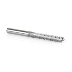 Amana 46265 Solid Carbide CNC Spiral Carbon Graphite & Carbon Fiber Panel Cutting 1/4 Dia x 1-1/2 x 1/4 Shank x 3 Inch Long Down-Cut Router Bit
