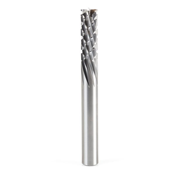 Amana 46266 Solid Carbide CNC Spiral Carbon Graphite & Carbon Fiber Panel Cutting 3/8 Dia x 1-1/8 x 3/8 Shank x 3-1/2 Inch Long Down-Cut Router Bit