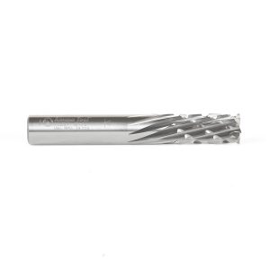 Amana 46267 Solid Carbide CNC Carbon Graphite & Spiral Carbon Fiber Panel Cutting 1/2 Dia x 1-1/8 x 1/2 Shank x 3-1/2 Inch Long Down-Cut Router Bits