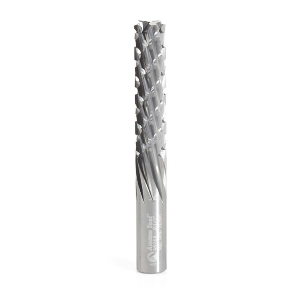 Amana 46268 Solid Carbide CNC Spiral Carbon Graphite & Carbon Fiber Cutting 1/2 Dia x 2-1/8 x 1/2 Shank x 4 Inch Long Down-Cut Router Bit