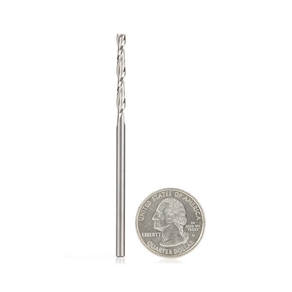 Amana 46269 Solid Carbide CNC Foam Cutting Up-Cut Square End Spiral 1/8 Dia x 1-1/16 x 1/8 Shank Router Bit