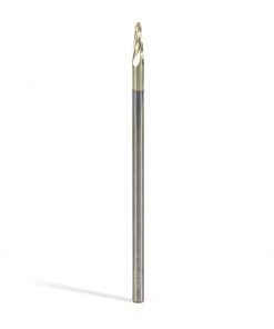 Amana 46293 CNC 2D and 3D Carving 5.4 Deg Tapered Angle Ball Tip 1/16 Dia x 1/32 Radius x 0.362 x 1/8 Shank x 3 Inch Long x 4 Flute Solid Carbide Up-Cut Spiral ZrN Coated Router Bit