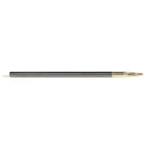 Amana 46293 CNC 2D and 3D Carving 5.4 Deg Tapered Angle Ball Tip 1/16 Dia x 1/32 Radius x 0.362 x 1/8 Shank x 3 Inch Long x 4 Flute Solid Carbide Up-Cut Spiral ZrN Coated Router Bit
