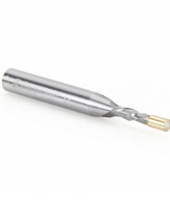 Amana 46296 Solid Carbide UltraTrim Spiral 1/8 Dia x 3/8 x 1/4 Inch Shank with Brass Pilot Guide Down-Cut