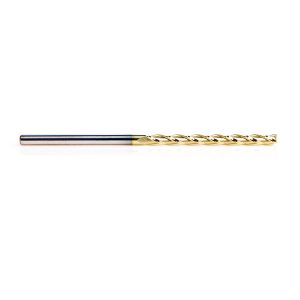 Amana 46299 CNC 2D and 3D Carving Flat Bottom 0.10 Deg Angle x 1/8 Dia x 1-1/2 x 1/8 Shank x 3 Inch Long x 3 Flute Solid Carbide ZrN Coated Router Bit