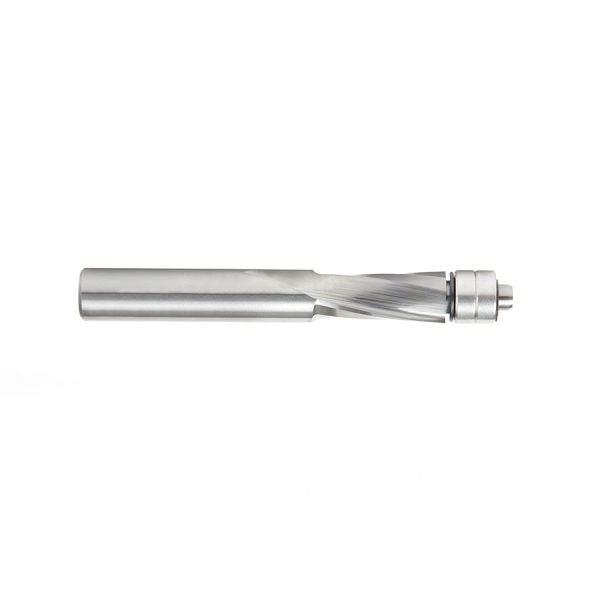 Amana 46300 Solid Carbide UltraTrim Spiral 1/2 Dia x 1-1/4 x 1/2 Inch Shank with Double Lower Ball Bearing Up-Cut