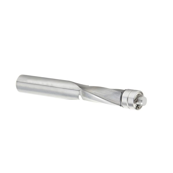 Amana 46300 Solid Carbide UltraTrim Spiral 1/2 Dia x 1-1/4 x 1/2 Inch Shank with Double Lower Ball Bearing Up-Cut