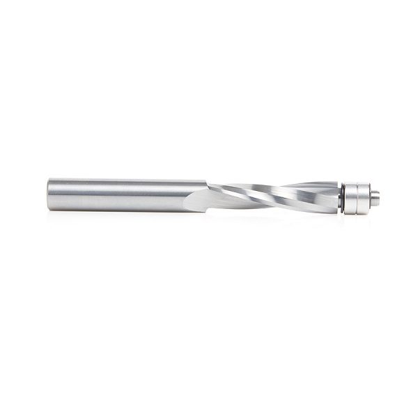 Amana 46304 Solid Carbide UltraTrim Spiral 1/2 Dia x 2 Inch x 1/2 Shank with Double Lower Ball Bearing Up-Cut