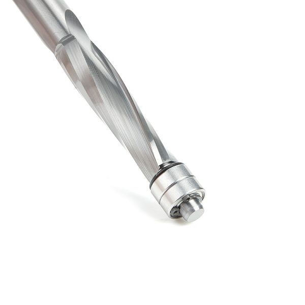 Amana 46304 Solid Carbide UltraTrim Spiral 1/2 Dia x 2 Inch x 1/2 Shank with Double Lower Ball Bearing Up-Cut