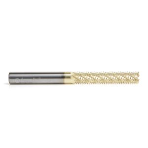 Amana 46305 CNC Solid Carbide ZrN Coated Honeycomb Cutting Hogger 3/8 Dia x 2 x 3/8 Shank x 4 Inch Long x 8-Flute