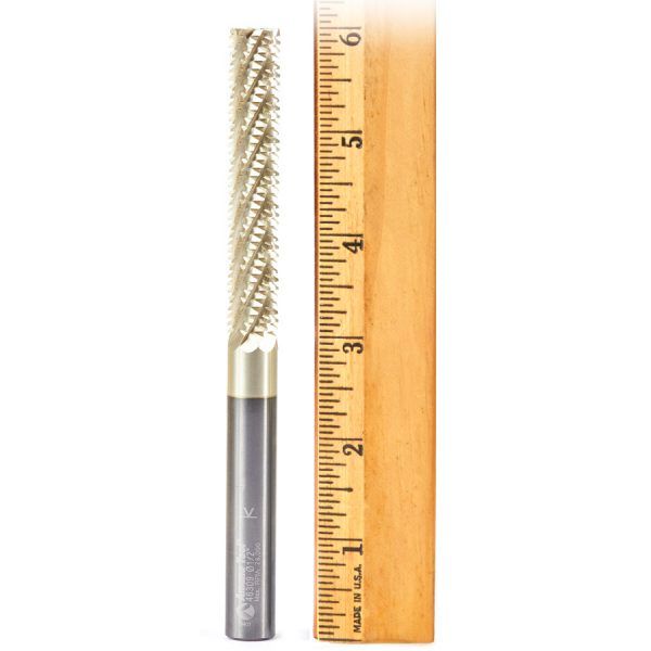 Amana 46309 CNC Solid Carbide ZrN Coated Honeycomb Cutting Hogger 1/2 Dia x 3 x 1/2 Shank x 3 Inch Long x 8-Flute