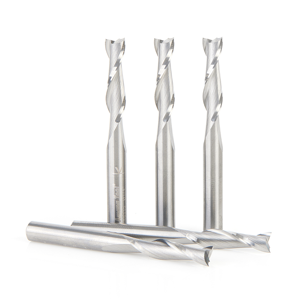 Amana 46315-5 5 Pack Solid Carbide Spiral Plunge 1/4 Dia x 1 Inch x 1/4 Shank Up-Cut