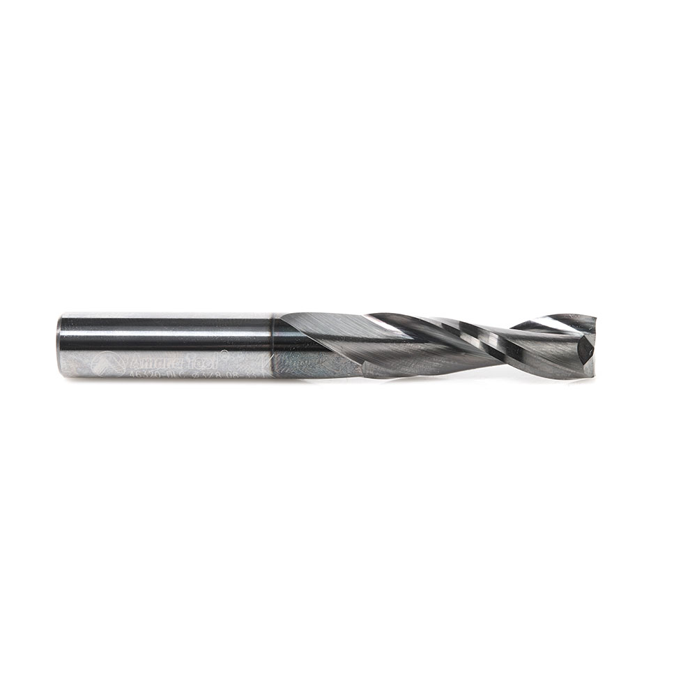 Amana 46320-DLC Solid Carbide Spiral Plunge Diamond-Like Carbon (DLC) Coated for Solid Wood 3/8 Dia x 1-1/4 x 3/8 Shank Up-Cut
