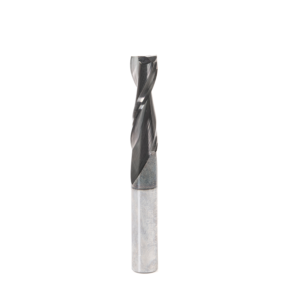 Amana 46320-DLC Solid Carbide Spiral Plunge Diamond-Like Carbon (DLC) Coated for Solid Wood 3/8 Dia x 1-1/4 x 3/8 Shank Up-Cut