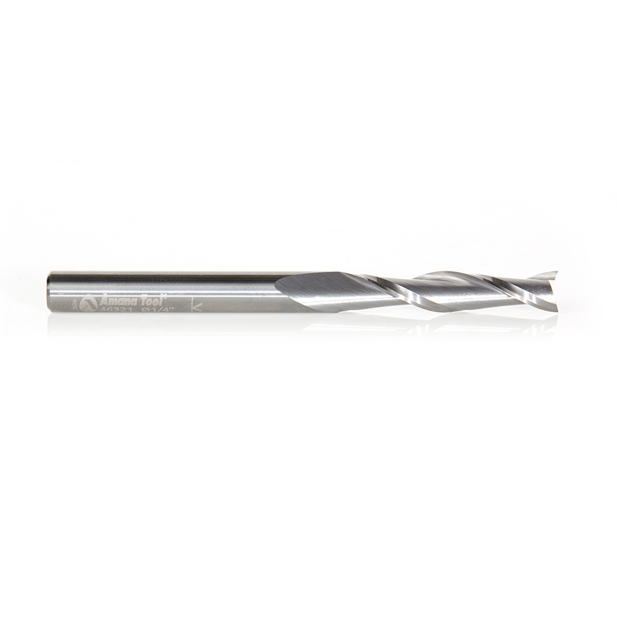 Amana 46321 Solid Carbide Spiral Plunge 1/4 Dia x 1-1/4 x 1/4 Inch Shank Up-Cut
