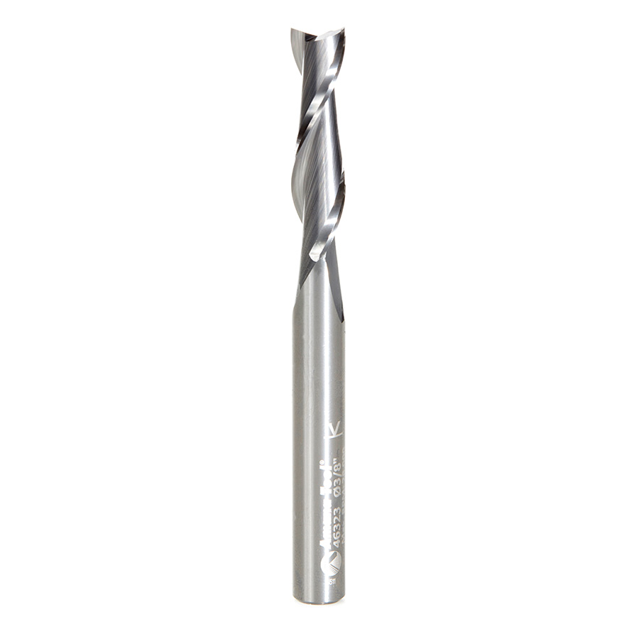 Amana 46323 Solid Carbide Spiral Plunge 3/8 Dia x 1-1/2 x 3/8 Inch Shank Up-Cut