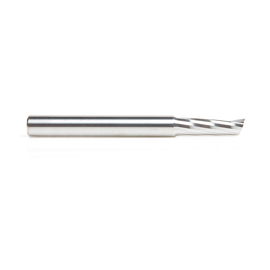 Amana 46327 Solid Carbide Slow Spiral O Flute Acrylic Cutting 1/4 Dia x 3/4 x 1/4 Inch Shank Up-Cut Single Flute Router Bit