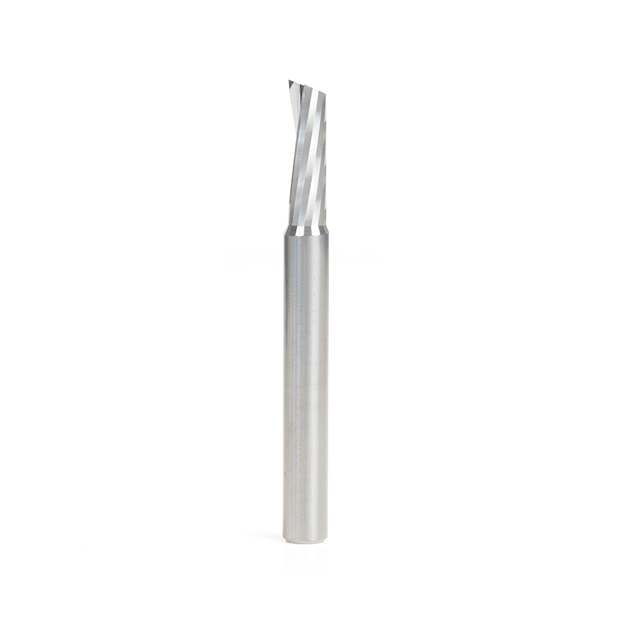 Amana 46327 Solid Carbide Slow Spiral O Flute Acrylic Cutting 1/4 Dia x 3/4 x 1/4 Inch Shank Up-Cut Single Flute Router Bit