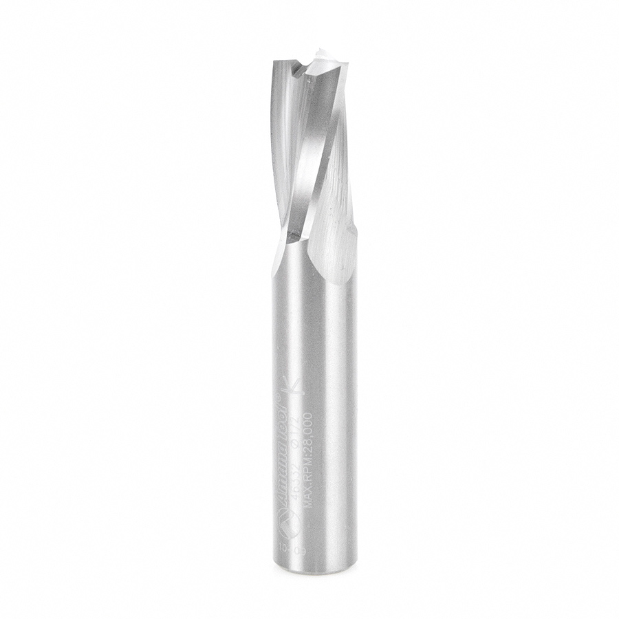 Amana 46332 Solid Carbide Slow Spiral Flute Plunge 1/2 Dia x 1 Inch x 1/2 Shank Router Bit