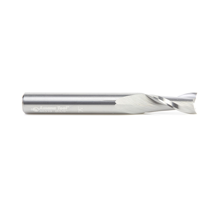 Amana 46339 Solid Carbide Spiral Plunge 3/8 Dia x 7/8 Inch x 3/8 Shank Up-Cut