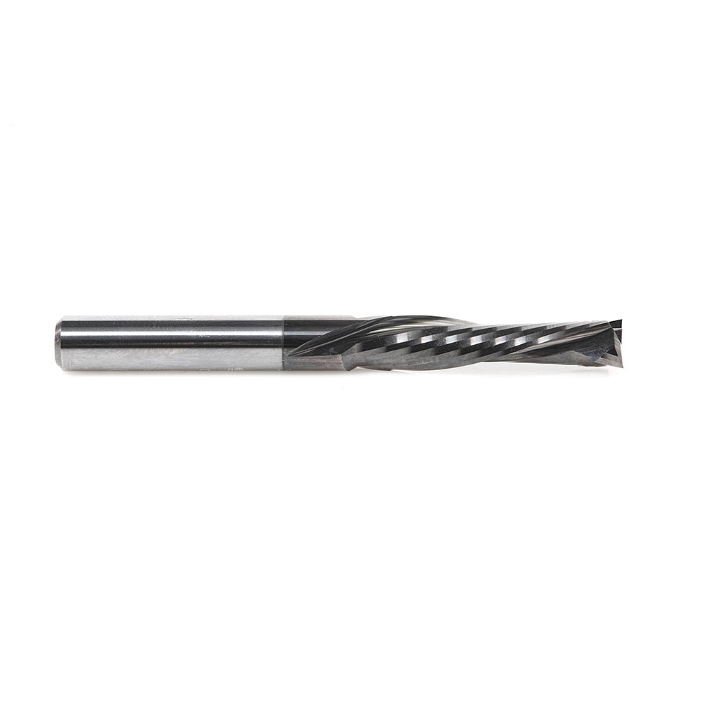 Amana 46350-DLC CNC Solid Carbide Mortise Compression Spiral Diamond-Like Carbon (DLC) Coated for Solid Wood 1/4 Dia x 1 Inch x 1/4 Shank