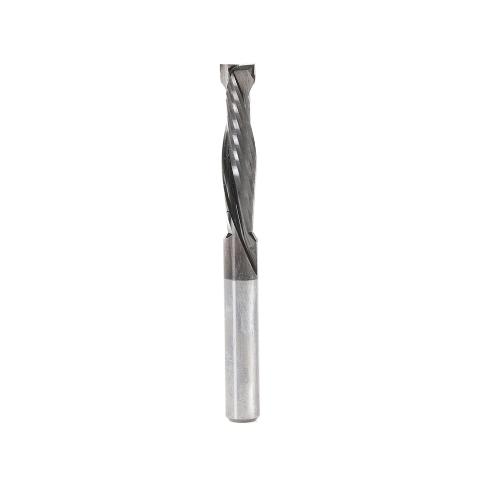 Amana 46350-DLC CNC Solid Carbide Mortise Compression Spiral Diamond-Like Carbon (DLC) Coated for Solid Wood 1/4 Dia x 1 Inch x 1/4 Shank