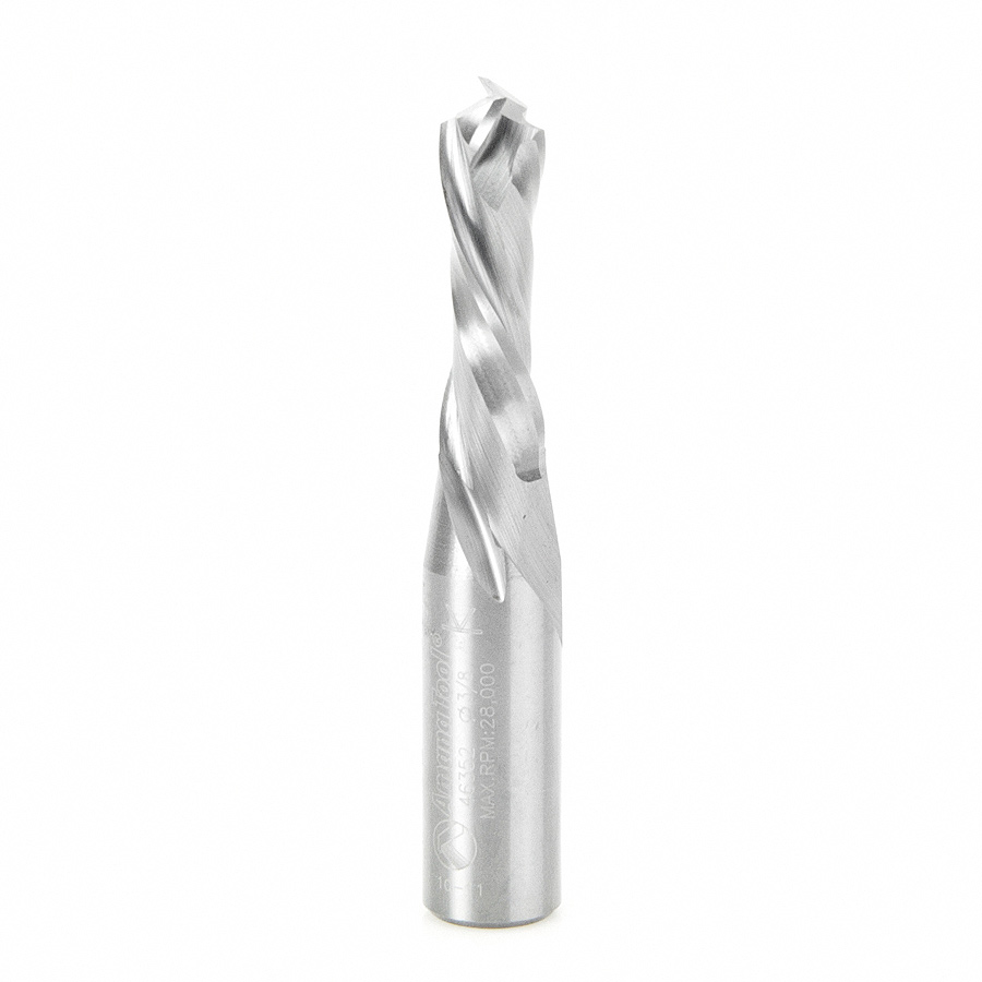 Amana 46352 CNC Solid Carbide Mortise Compression Spiral 3/8 Dia x 1-1/4 x 1/2 Inch Shank