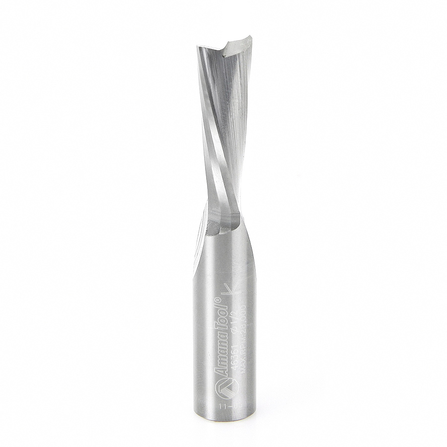 Amana 46361 Solid Carbide Spiral Plunge for Solid Wood 1/2 Dia x 1-1/4 x 1/2 Inch Shank Down-Cut