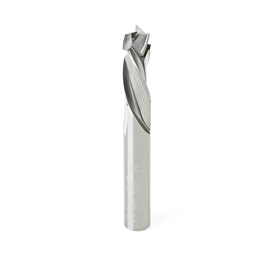 Amana 46371 Solid Carbide Compression Spiral 3/8 Dia x 1 x 3/8 Shank x 3 Inch Long CNC Nesting Router Bit