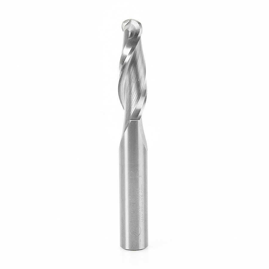 Amana 46378 Solid Carbide Up-Cut Ball Nose Spiral 3/8 Dia x 1-1/4 x 3/8 Shank Router Bit