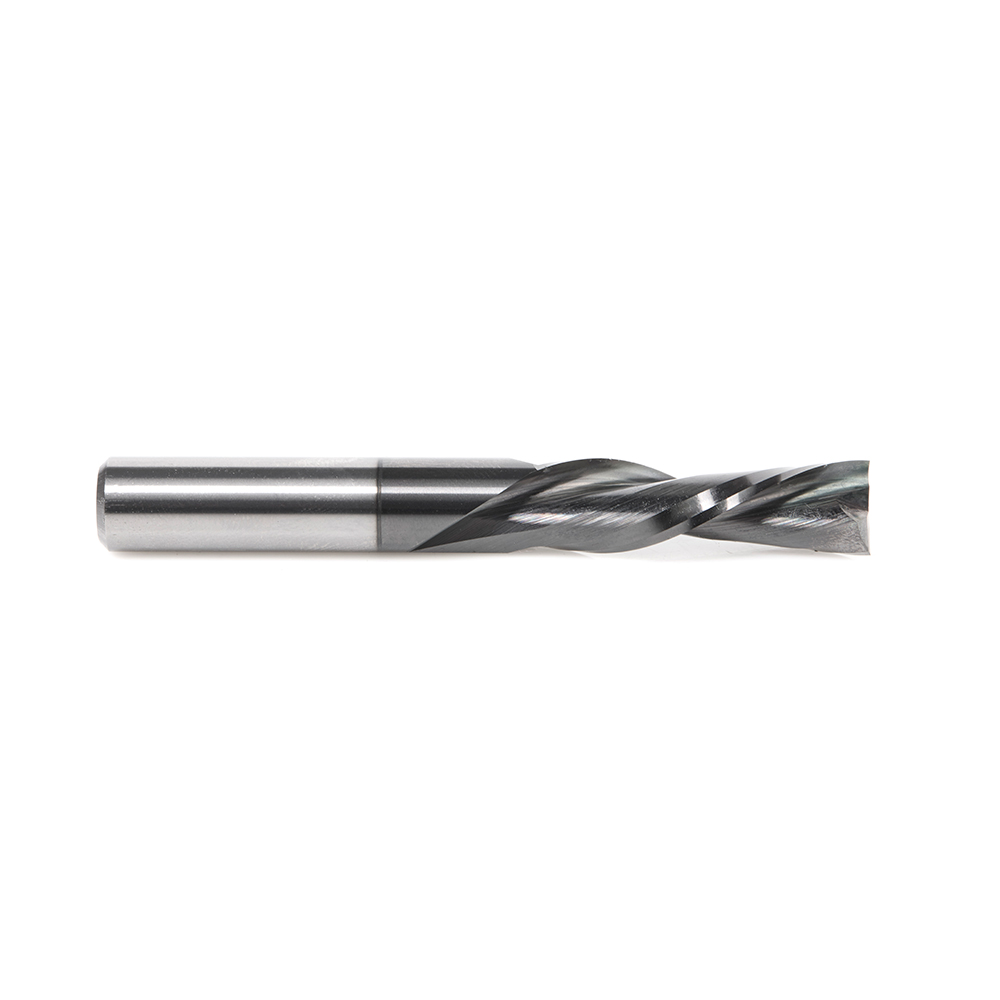 Amana 46420-DLC Solid Carbide Spiral Plunge Diamond-Like Carbon (DLC) Coated for Solid Wood 3/8 Dia x 1-1/4 x 3/8 Shank Down-Cut
